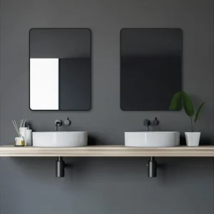 Begränsat antal Knutby Väggspegel 60 cm Svart - Hus & renovering