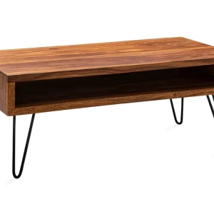 Wohnling Virworthy Soffbord 100 cm Massivt Trä/Svart - Möbler Rea
