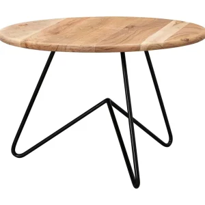 Handla nu Wohnling Sampietro Soffbord 60 cm Runt Akacia/Svart - Möbler