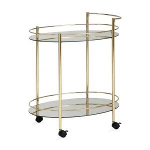 Köp online Wohnling Kenebrew Drinkvagn 67x46 cm Guld - Möbler