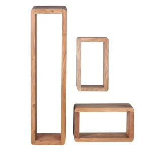 Wohnling Brinius Vägghylla 3-pack Trä/natur - Förvaring Fynd