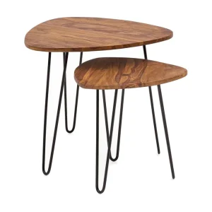 Wohnling Portuondo Satsbord 2-pack 60 cm Trä/natur - Möbler Endast denna vecka