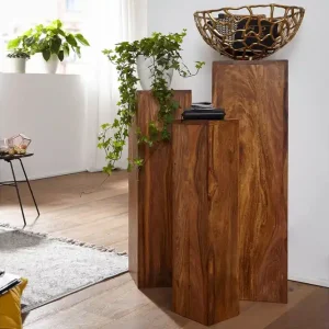 Wohnling Morgillo Satsbord 3-pack Trä/natur - Möbler Fri frakt