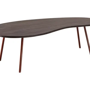 Wohnling Corkrean Soffbord 122 cm Njurformat Massivt Trä/Mörkgrå/Koppar - Möbler Fynd