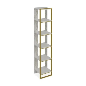Bästa pris Bascle Bokhylla 32 cm Guld|Vit - Förvaring
