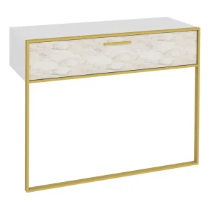 Bascle Sideboard 90 cm Guld|Vit - Förvaring Reapris