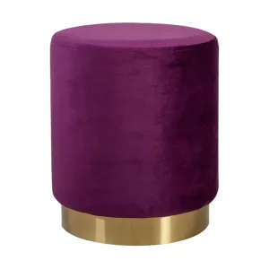 Fotpall LA PERLA D35xH42cm tyg: sammet lila - Möbler Beställ idag