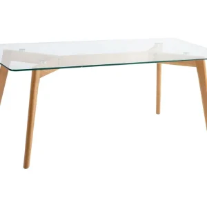 Helena Soffbord 120 cm Glas/Trä/Natur - Möbler Expressleverans