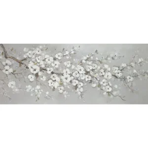 Sista chansen Oljemålning 50x150 cm vit sakura - Inredning