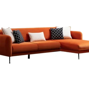 Crivaro Bäddsoffa med Divan Höger Orange - Möbler Köp online