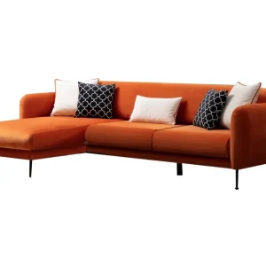 Fynd Azeriah Bäddsoffa med Divan Vänster Orange - Möbler