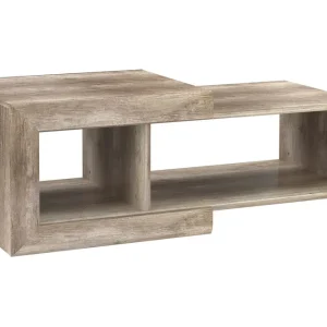 Cihak Soffbord 128 cm med Förvaring Hylla Brun - Möbler Snabb frakt