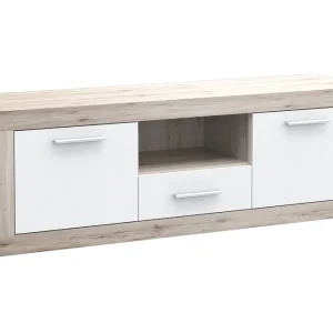 Mohaned TV-Bänk 148 cm Brun/Vit - Möbler Utförsäljning