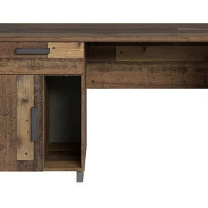 Endast idag Lazarius Skrivbord 155 cm med Förvaring Skåp + Låda + Hylla Brun/Grå - Möbler