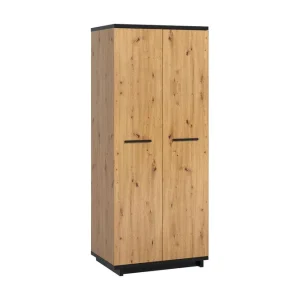 Snabb leverans Ines Garderob 60x90 cm Ek/Svart - Förvaring