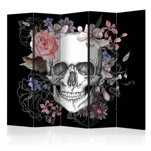 Extra rabatt Rumsavdelare - Skull and Flowers II 225x172 Artgeist sp. z o. o. - Inredning