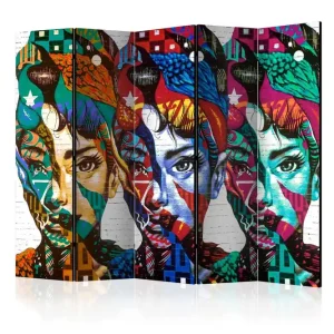 Trygg betalning Rumsavdelare - Colorful Faces II 225x172 Artgeist sp. z o. o. - Inredning