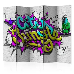 Expressleverans Rumsavdelare - City Jungle - graffiti II 225x172 Artgeist sp. z o. o. - Inredning