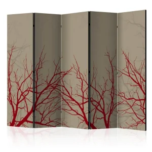 Premium Rumsavdelare - Red-hot branches II 225x172 Artgeist sp. z o. o. - Inredning