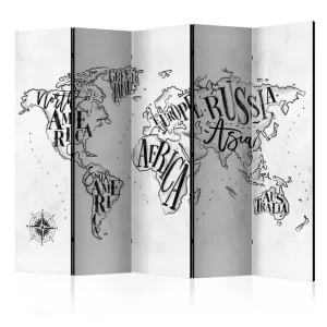 Kampanj Rumsavdelare - Retro Continents (Grey) II 225x172 Artgeist sp. z o. o. - Inredning