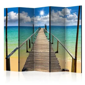 Lågt pris Rumsavdelare - Beach, sun, bridge II 225x172 Artgeist sp. z o. o. - Inredning