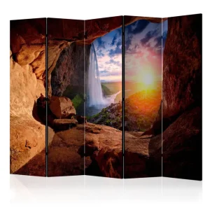 Expressleverans Rumsavdelare - Cave: Seljalandsfoss Waterfall II 225x172 Artgeist sp. z o. o. - Inredning