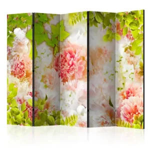Sänkt pris Rumsavdelare - Bright peonies II 225x172 Artgeist sp. z o. o. - Inredning