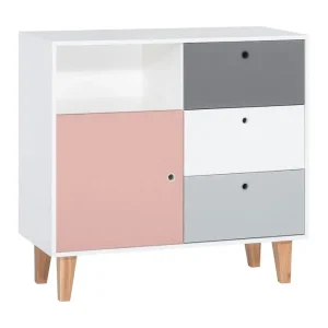 Fynd VOX Concept Byrå Vit/Grå/Rosa VOX - Förvaring