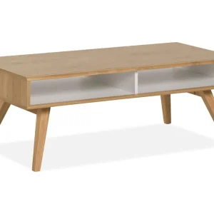 VOX Nature Soffbord 120 cm med Förvaring Vit/Ek VOX - Möbler Bästa pris