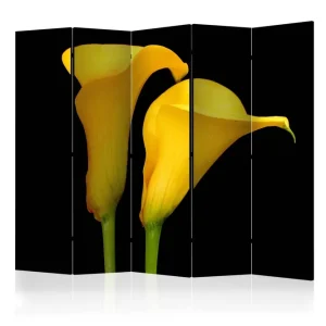 Rumsavdelare - Two yellow calla flowers 225x172 Artgeist sp. z o. o. - Inredning Handla nu