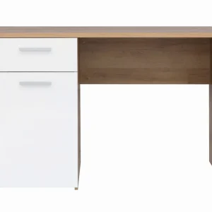 Fynd Tarka Datorbord 120 cm med Förvaring Låsa + Skåp Ek/Vit - Möbler