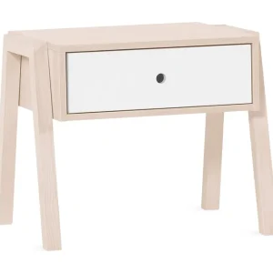 VOX Spot Sängbord 58 cm med Förvaring Låda Natur/Vit VOX - Möbler Rabatt