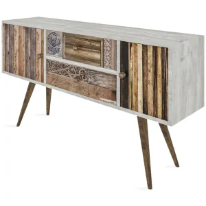 Zange TV-Bänk 122 cm Vit/Valnöt - Möbler Köp online