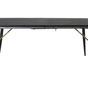 Säker betalning Venture Home Gold Matbord 180 cm Förlängningsbart Svart - Möbler