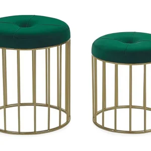 Köp nu Mattila Fotpall 2-pack Grön - Möbler