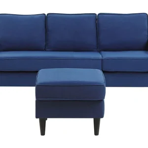 Extra rabatt Fuimaono Soffa med Fotpall Blå - Möbler