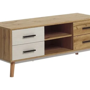 Rabatt Poblat TV-bänk 120 cm Vit - Möbler