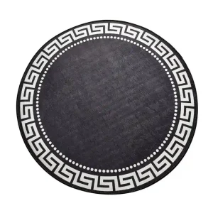 Begränsat erbjudande Orbarthe Matta Rund 100 cm Flerfärgad/Sammet - Textil & mattor