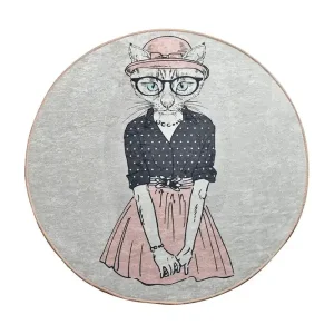 Tareixa Matta Rund 100 cm Flerfärgad/Sammet - Textil & mattor Utförsäljning