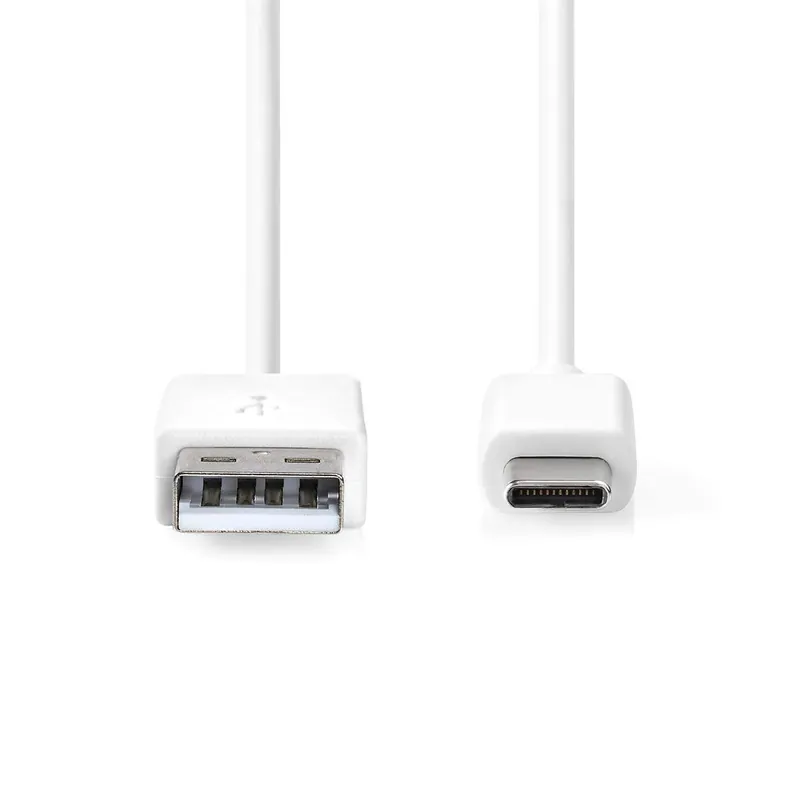 Sänkt pris USB-C till USB-A-kabel, 0,5 m, 480 Mbps, vit