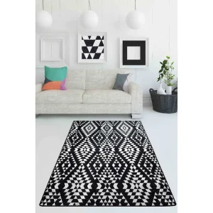 Bonnibel Entrematta 100x300 cm Vit/Svart/Sammet - Textil & mattor Fynd