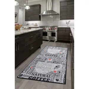 Snabb frakt Tugrul Matta 100x200 cm Grå/Sammet - Textil & mattor