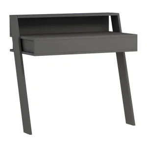Reapris Skoved Skrivbord 94 cm med Förvaring Låda + Hylla Grå - Möbler
