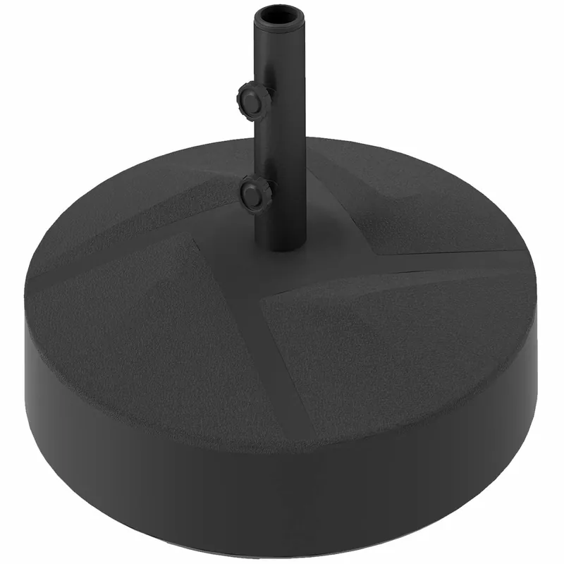 Beställ idag Fyllbar paraplyfot – 30 kg, HDPE, svart