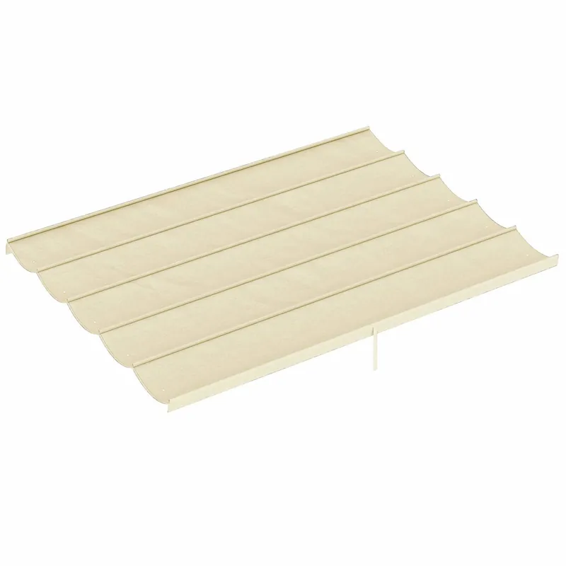 Beställ idag Utdragbar pergolatak 4x3m, väderbeständig, krämfärgad polyester