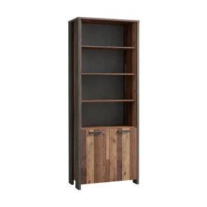 Torelles Bokhylla 87x220 cm Brun/Grå - Förvaring Endast denna vecka