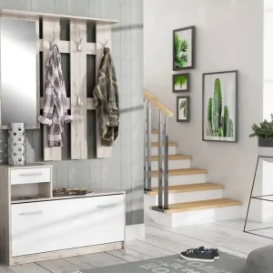 Breslau Hallmöbelset 98x180 cm Beige/Brun/Vit - Möbler Fynd