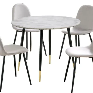 Oktoos Matgrupp 100 cm Ljusgrå/Vit - Möbler Sista chansen