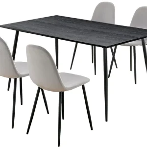 Oktoos Matgrupp 160 cm Grå/Svart - Möbler Reapris