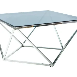 Begränsad tid Silvero Soffbord 80 cm Glas/Silver - Möbler